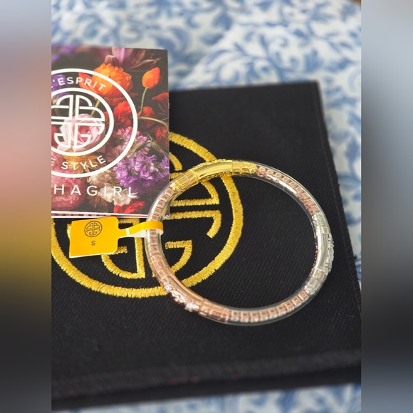 Budhagirl Jewelry - Rare budhagirl ultimate all weather bangle In 3 Metals Crystal Clear